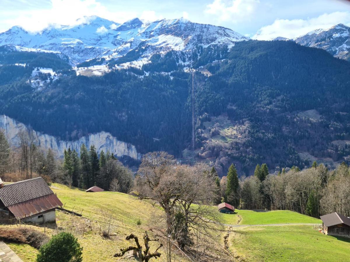 Apartamento Traditional Chalet In Wengen - Top Floor Exterior foto