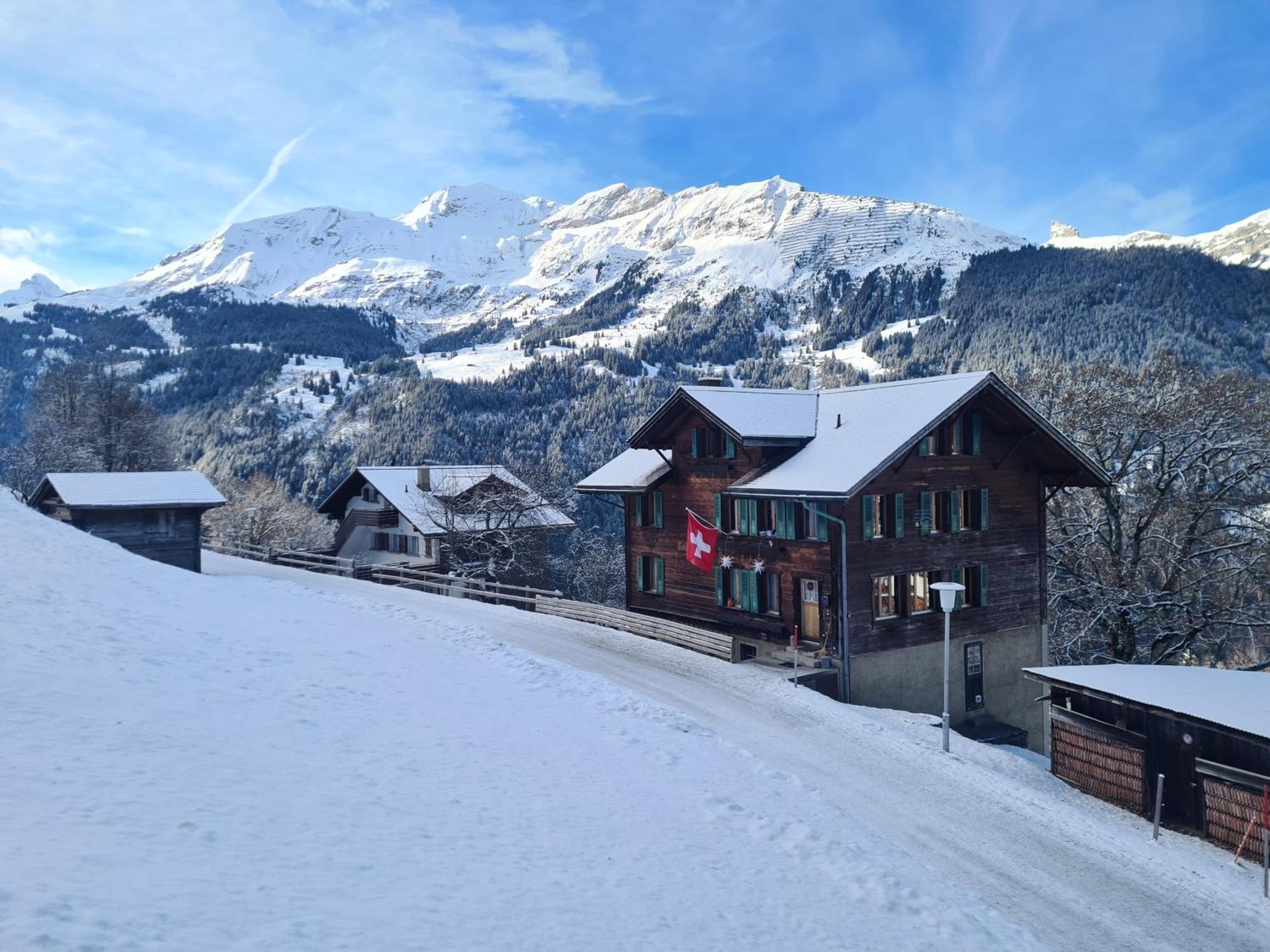 Apartamento Traditional Chalet In Wengen - Top Floor Exterior foto