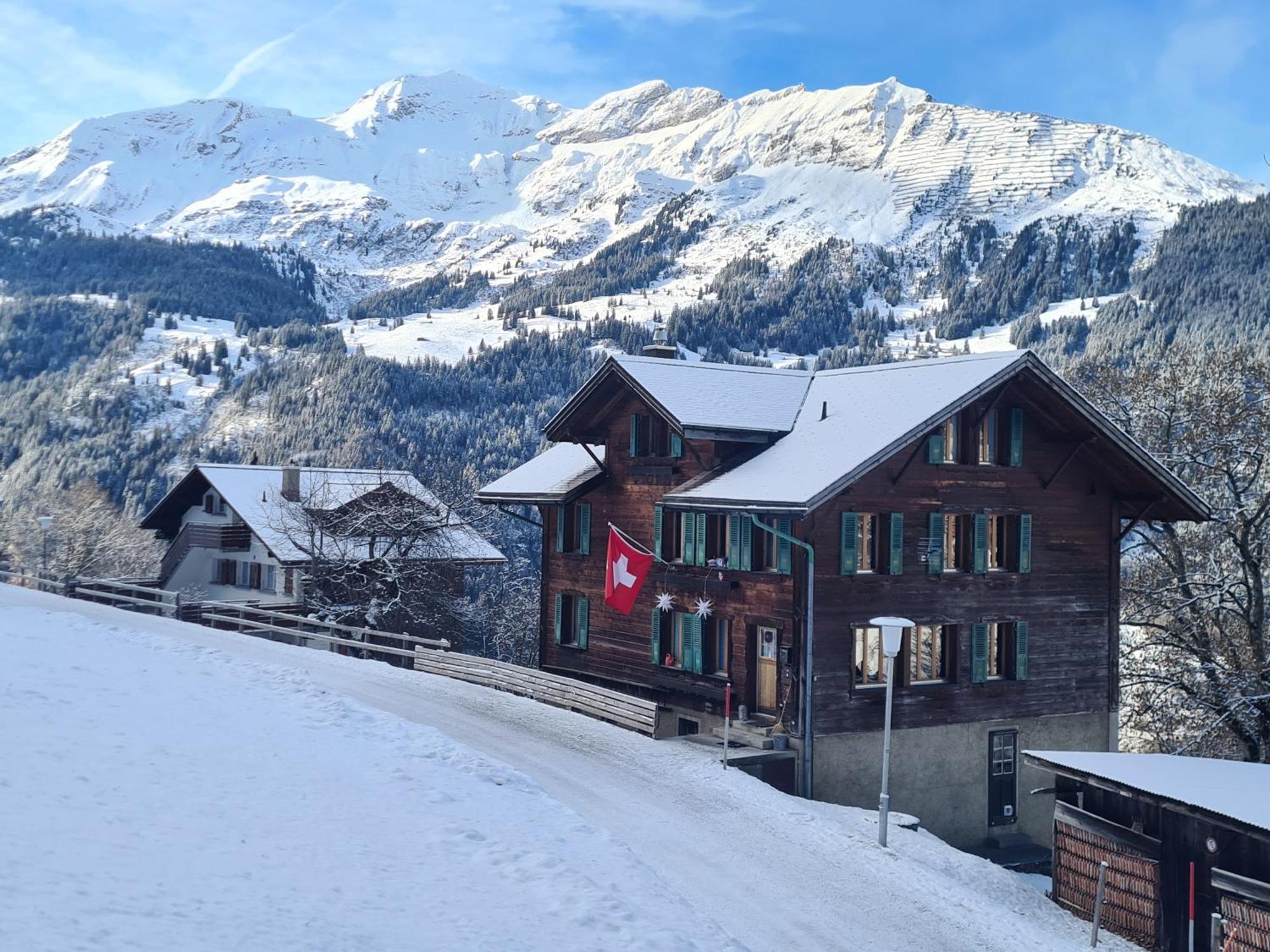 Apartamento Traditional Chalet In Wengen - Top Floor Exterior foto